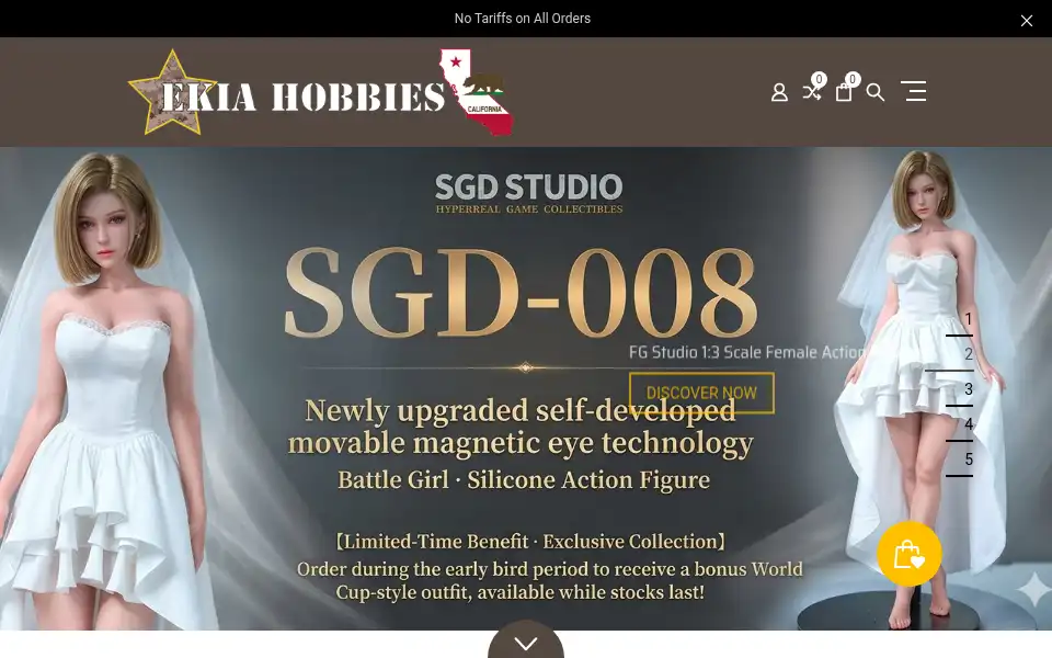 Screenshot of ekiahobbies.com