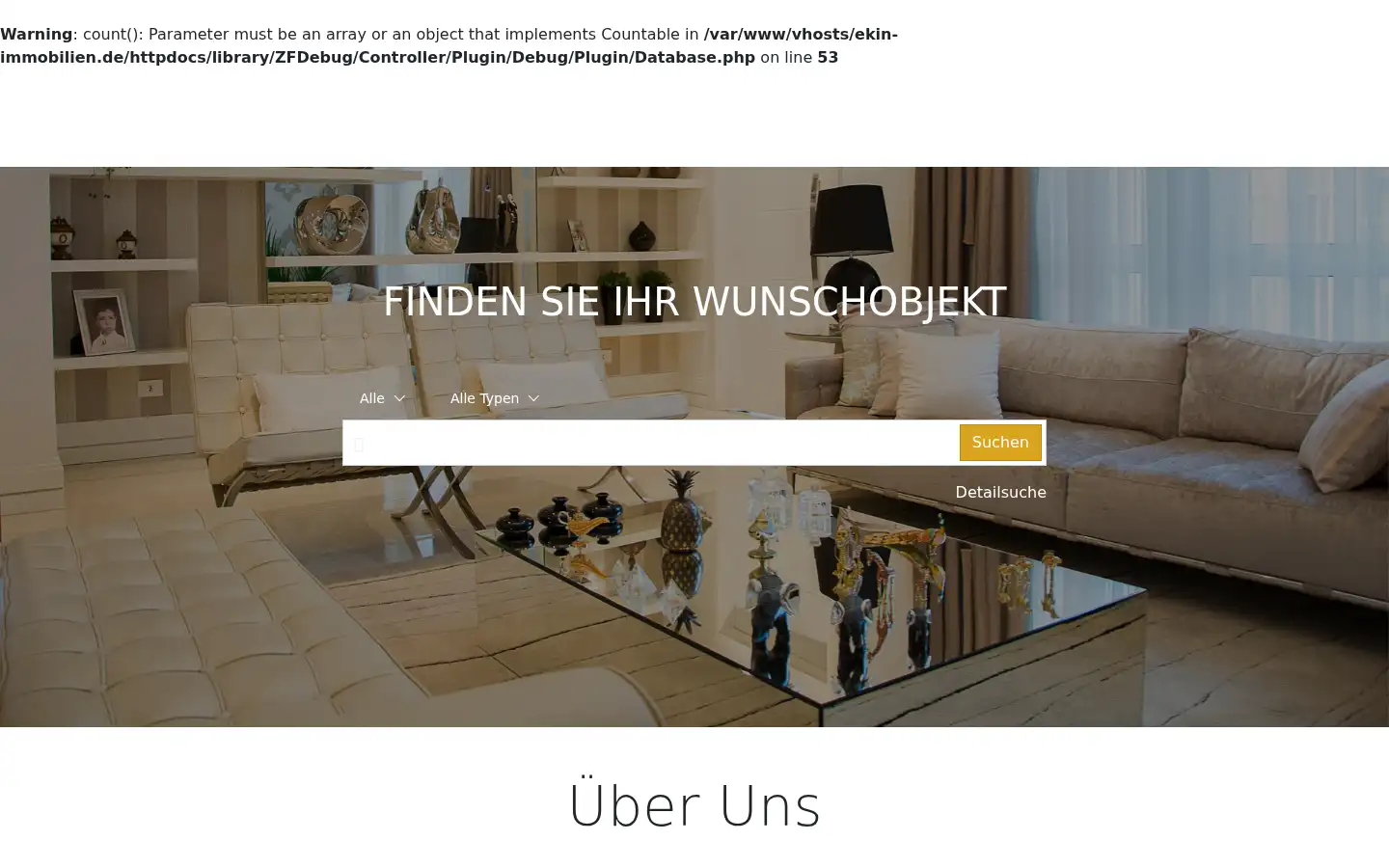 Screenshot of ekin-immobilien.de