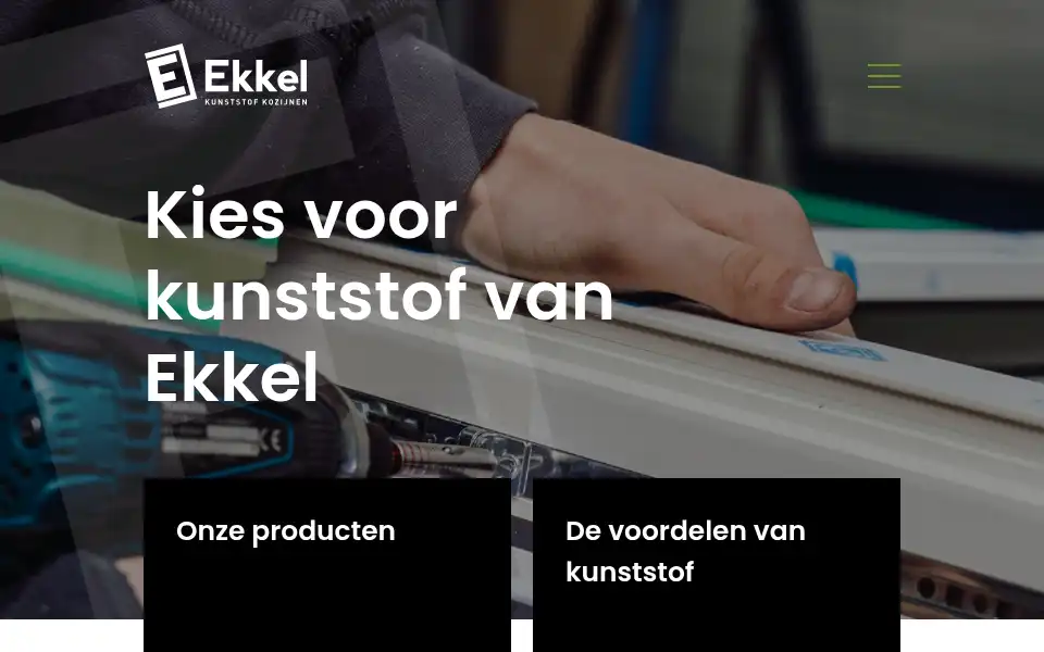 Screenshot of ekkelkozijnen.nl