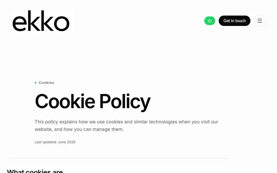 Screenshot of ekkolondon.co.uk