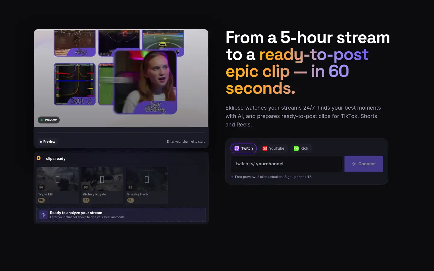 Screenshot of eklipse.gg