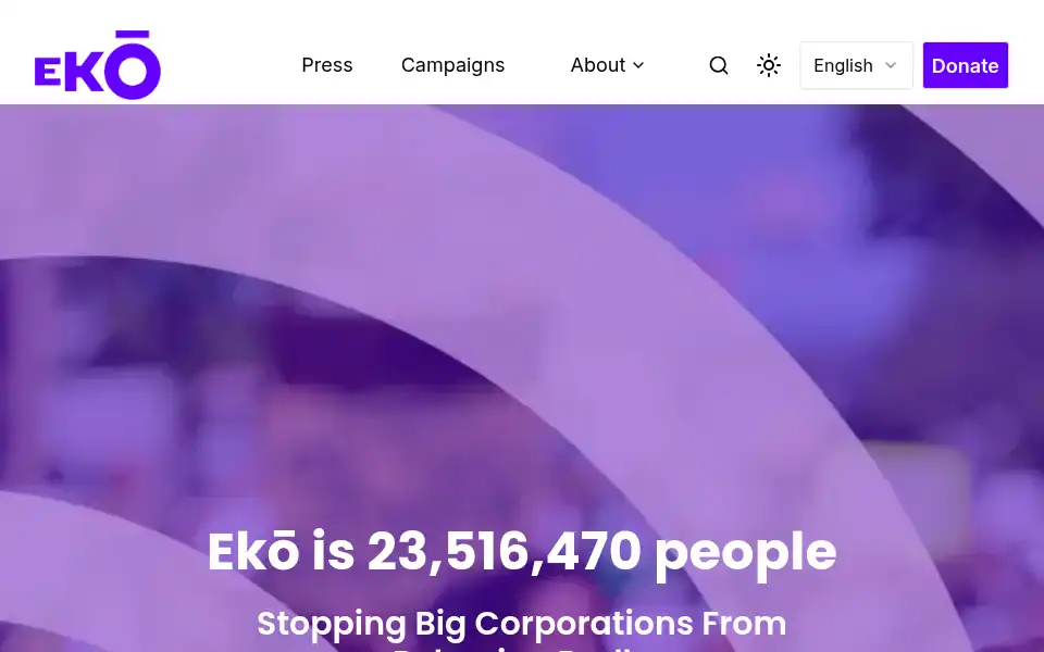 Screenshot of eko.org