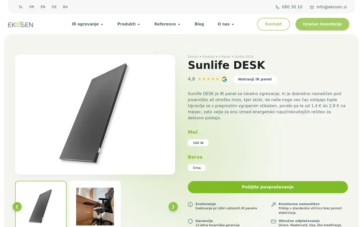 Screenshot of ekosen.eu