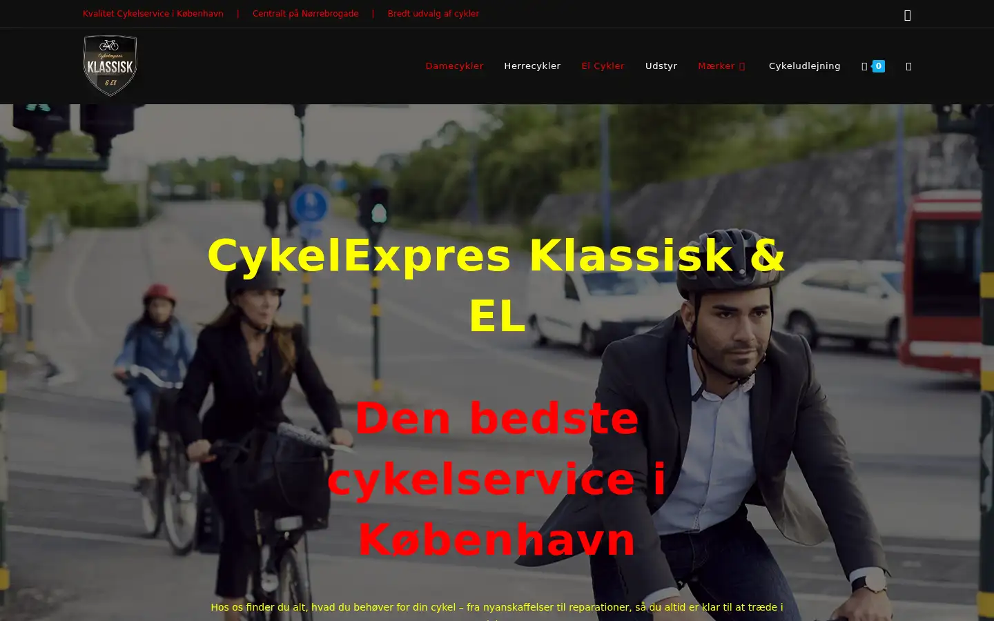 Screenshot of ekspresklassiskcykler.dk