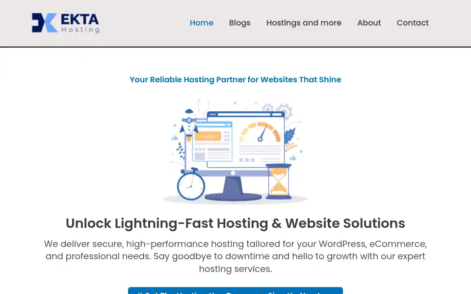 Screenshot of ektahost.com
