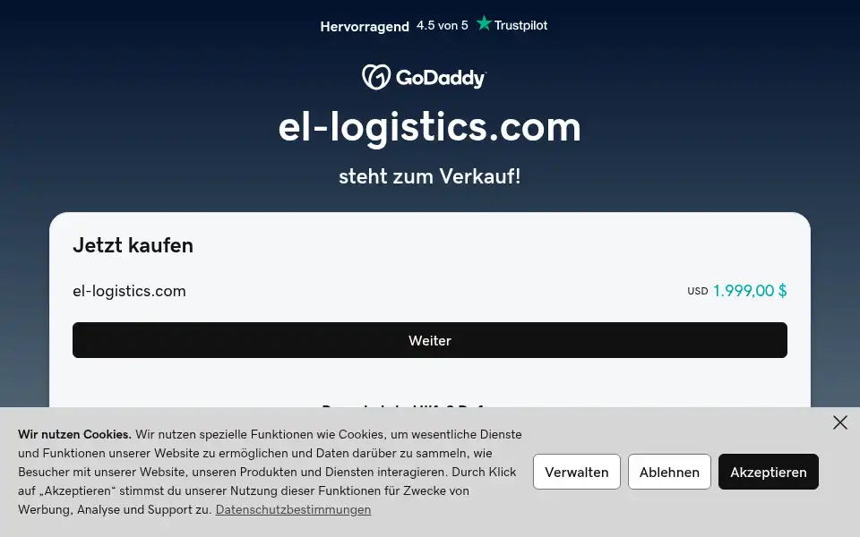Screenshot of el-logistics.com