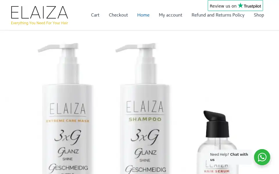 Screenshot of elaiza.co.uk