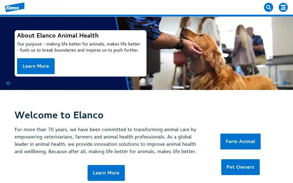 Screenshot of elanco.com