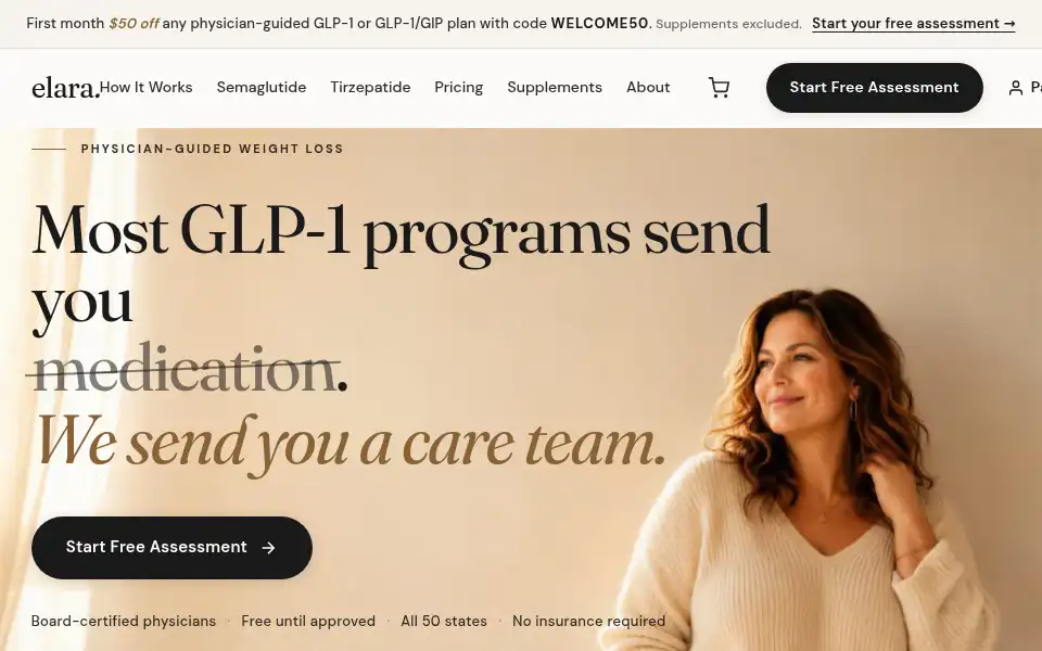 Screenshot of elarahealthandwellness.com
