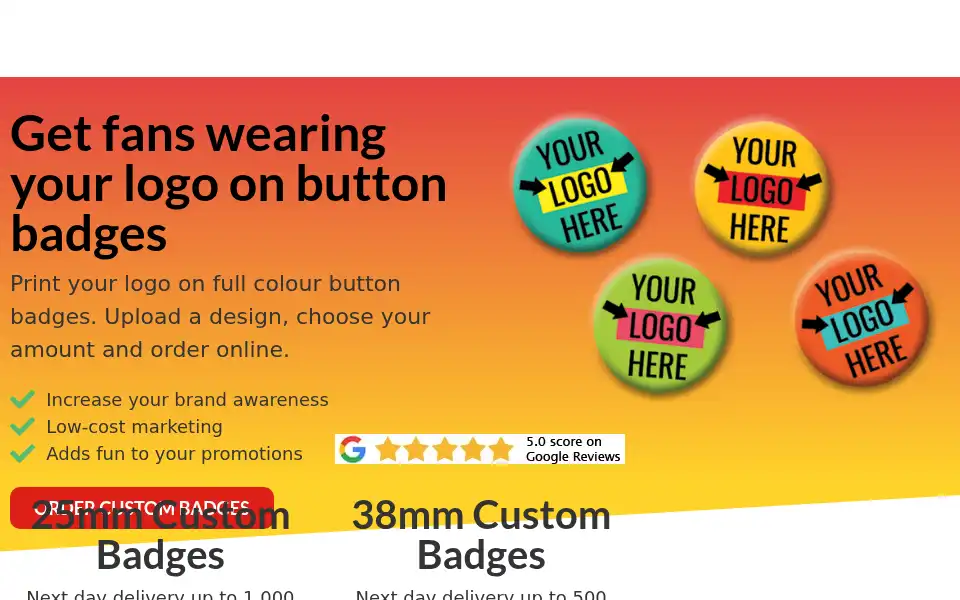 Screenshot of elbadges.co.uk