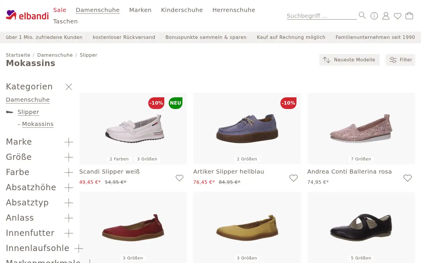 Screenshot of elbandi.de