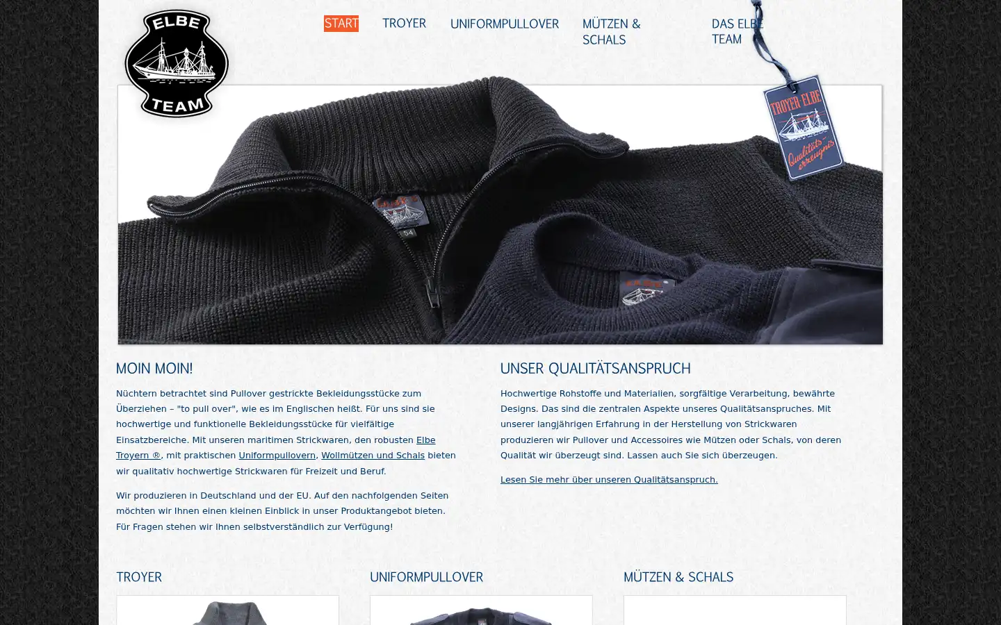 Screenshot of elbeteam.com