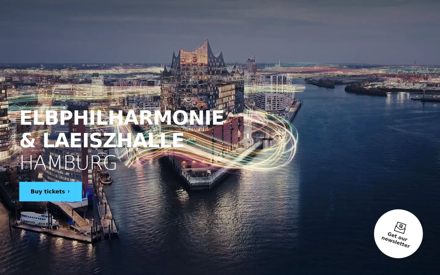 Screenshot of elbphilharmonie.de
