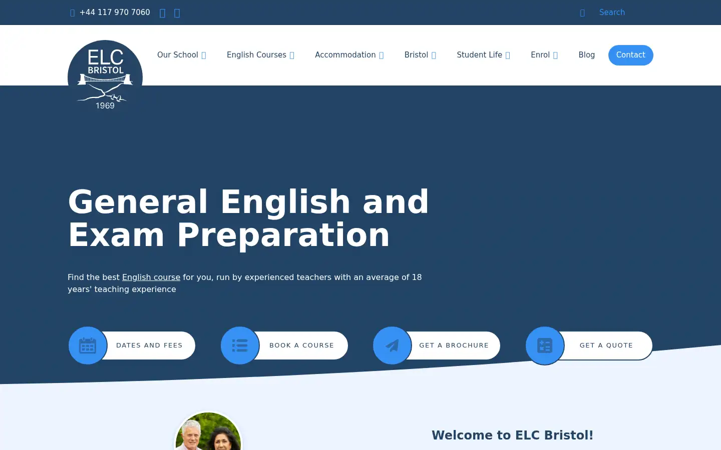 Screenshot of elcbristol.co.uk