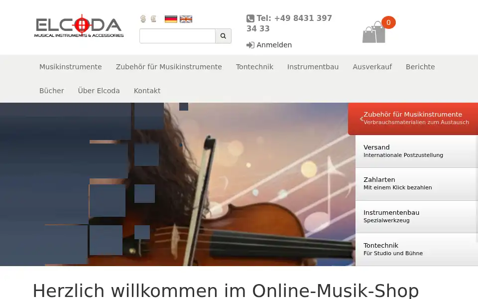Screenshot of elcoda.com