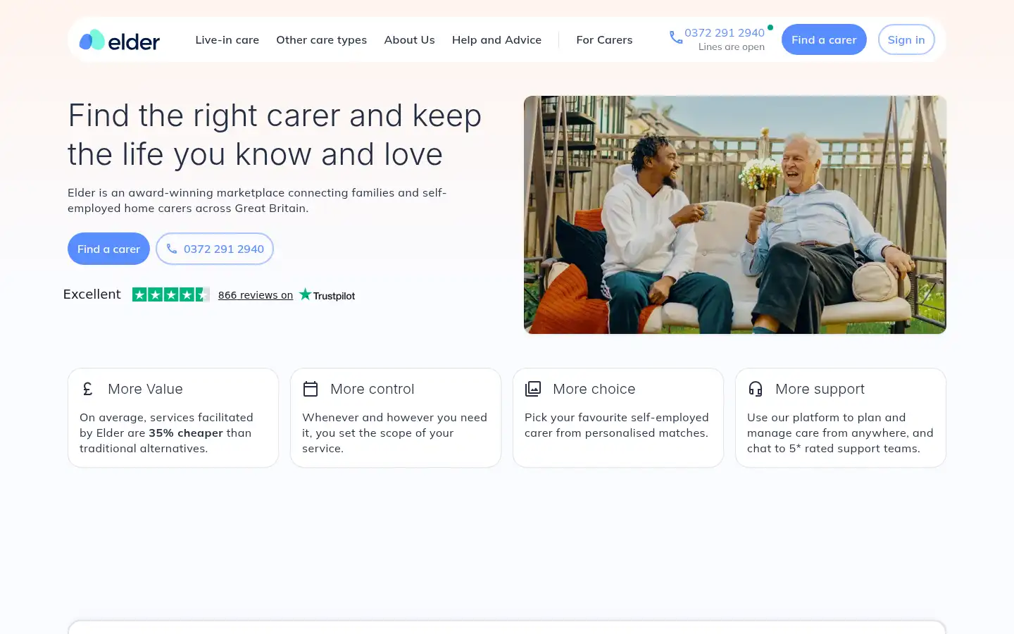 Screenshot of elder.org