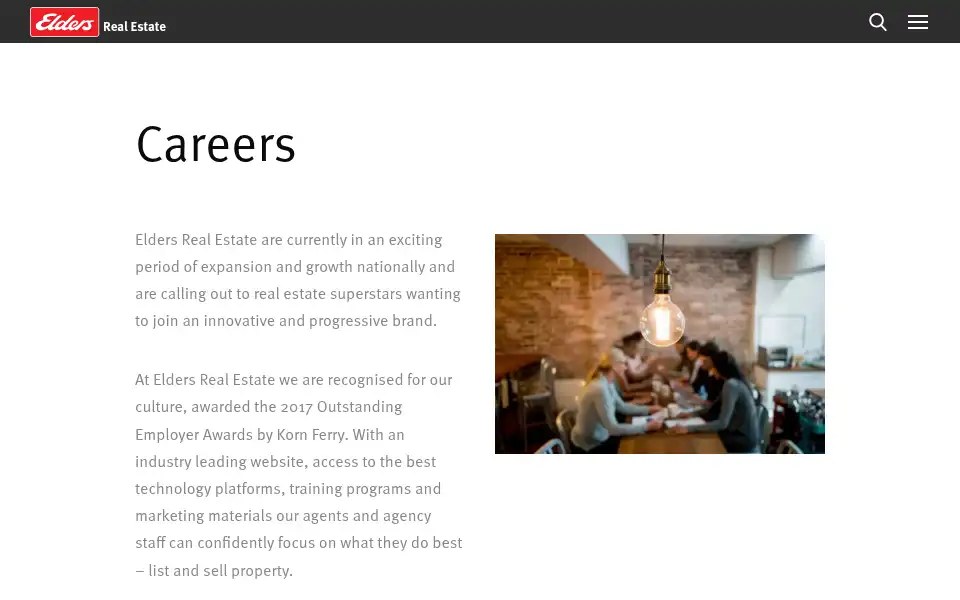 Screenshot of eldersrealestate.com.au