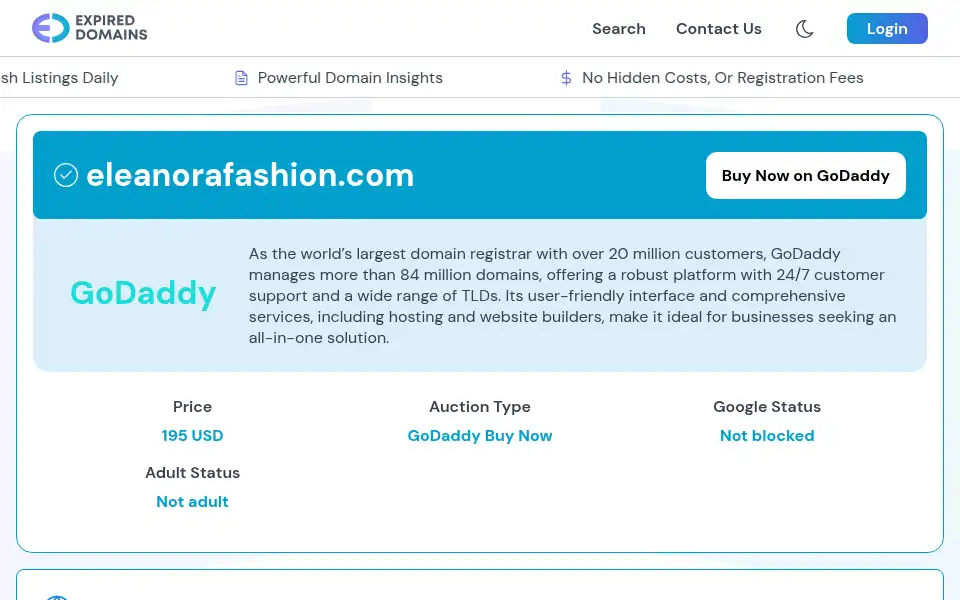 Screenshot of eleanorafashion.com