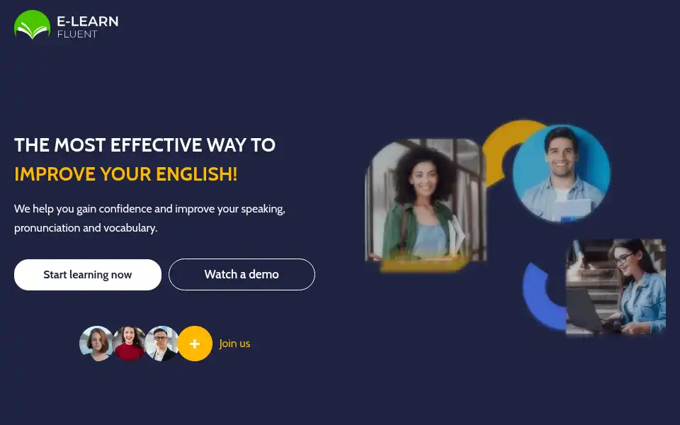 Screenshot of elearnfluent.com