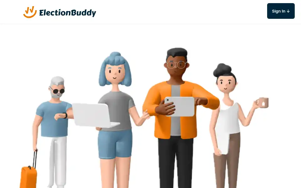 Screenshot of electionbuddy.com