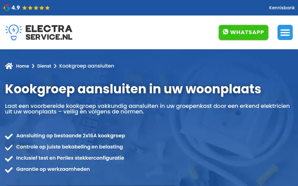 Screenshot of electra-service.nl