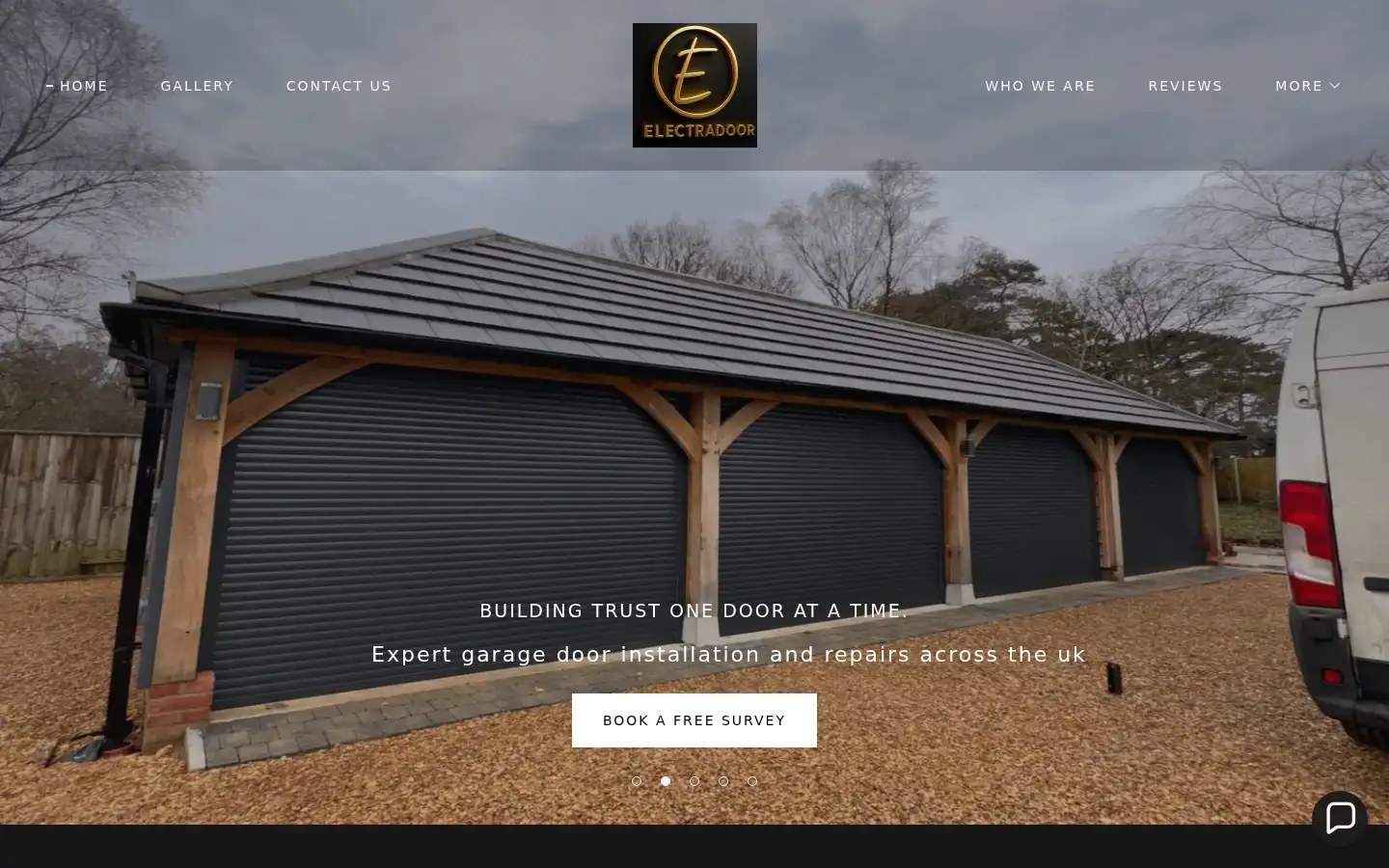 Screenshot of electradoor.co.uk