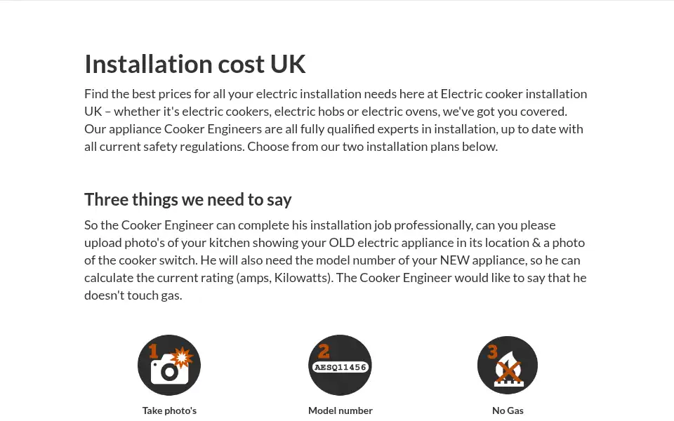 Screenshot of electric-cooker-installation.co.uk