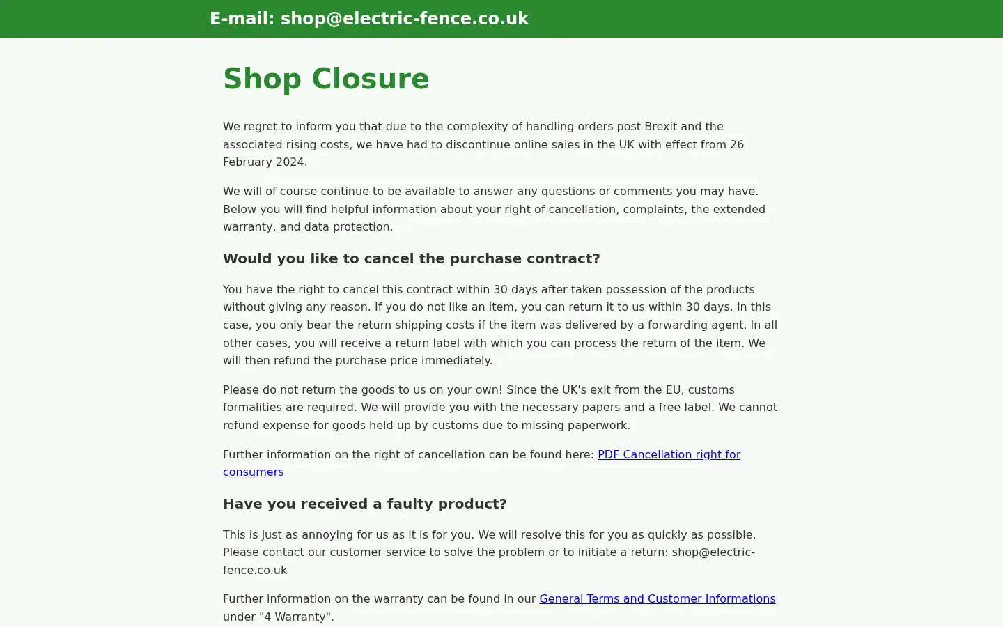 Screenshot of electric-fence.co.uk