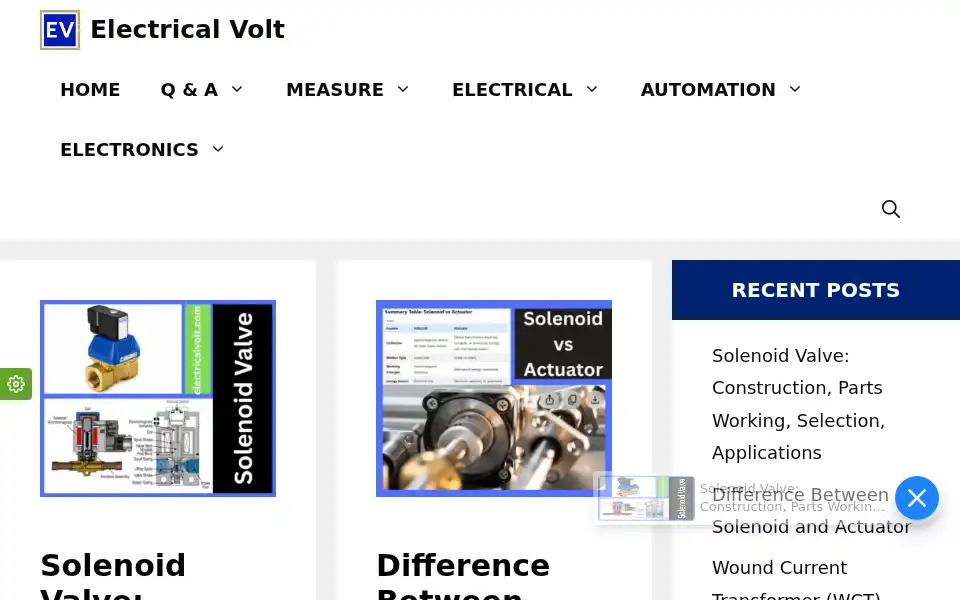 Screenshot of electricalvolt.com
