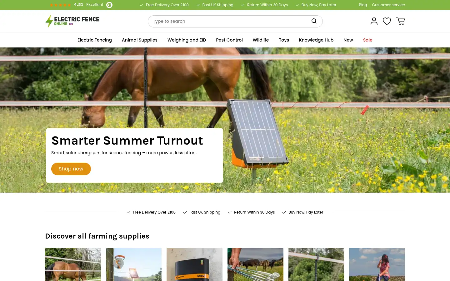 Screenshot of electricfence-online.co.uk