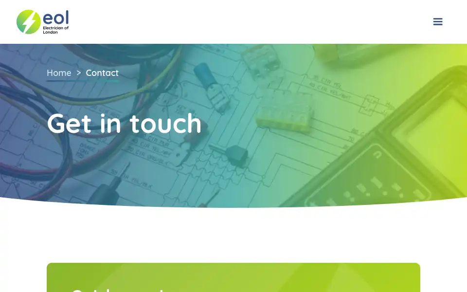 Screenshot of electricianoflondon.co.uk