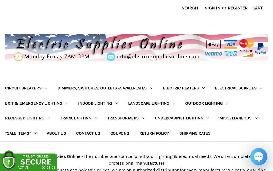 Screenshot of electricsuppliesonline.com