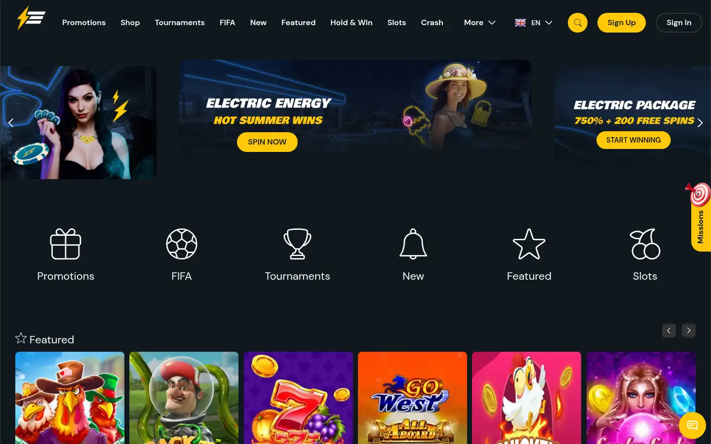 Screenshot of electricwins.com