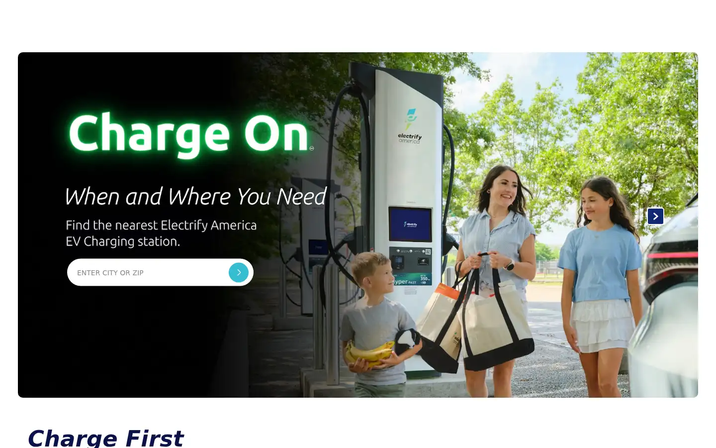 Screenshot of electrifyamerica.com