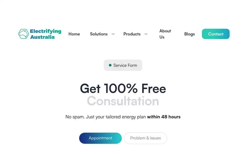 Screenshot of electrifyingaustralia.com.au