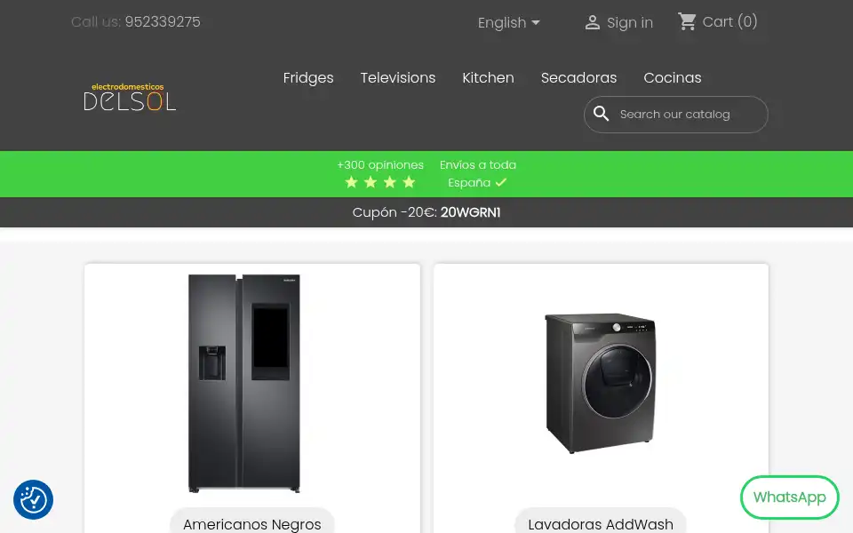 Screenshot of electrodomesticosdelsol.es