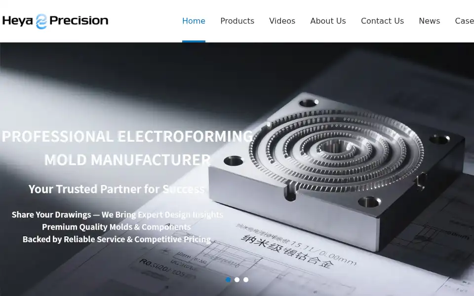Screenshot of electroformingmold.com