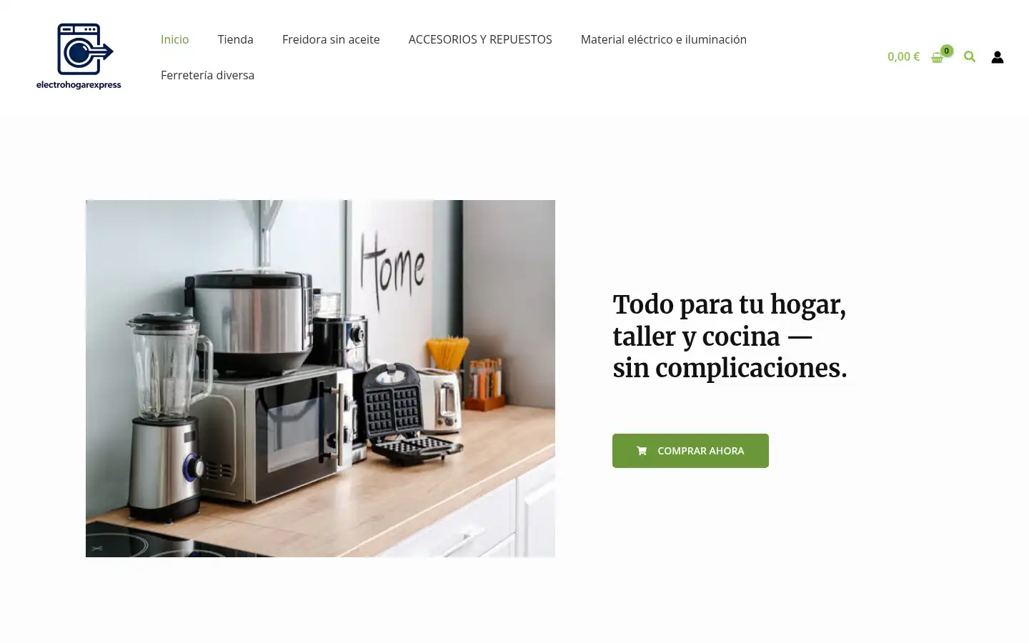 Screenshot of electrohogarexpress.com