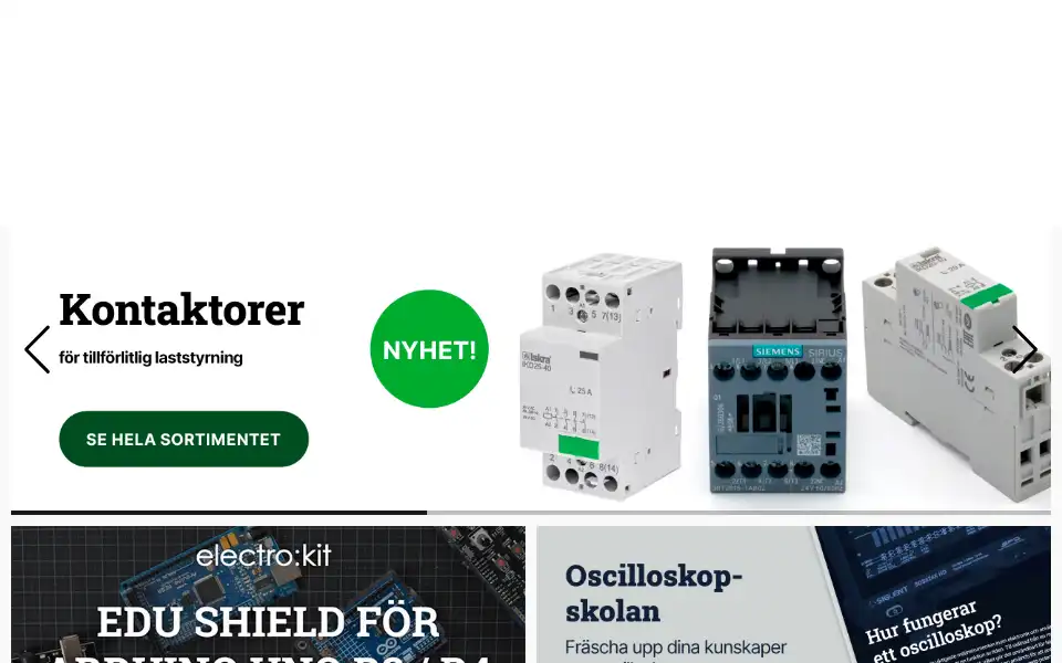 Screenshot of electrokit.se