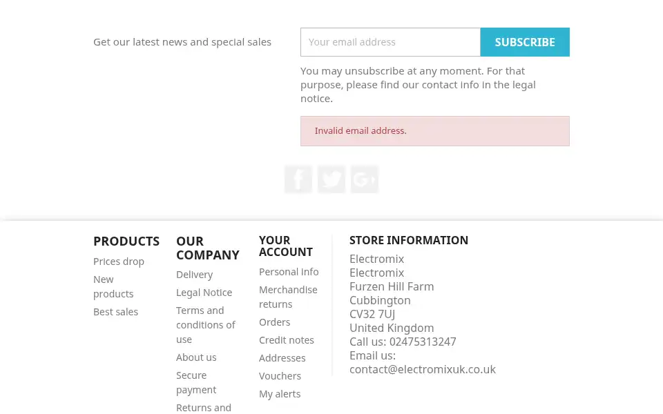 Screenshot of electromix.co.uk