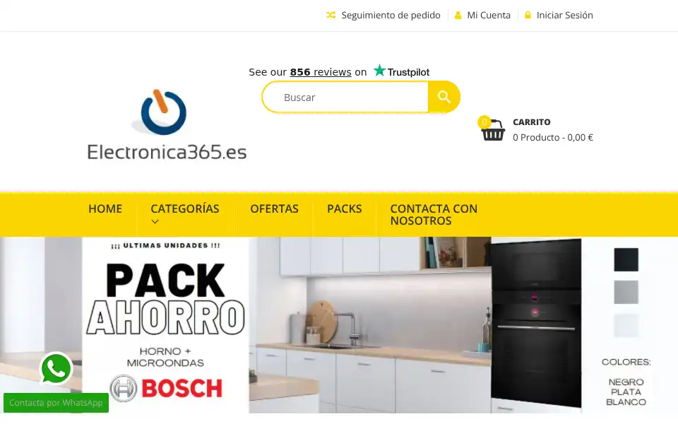 Screenshot of electronica365.es