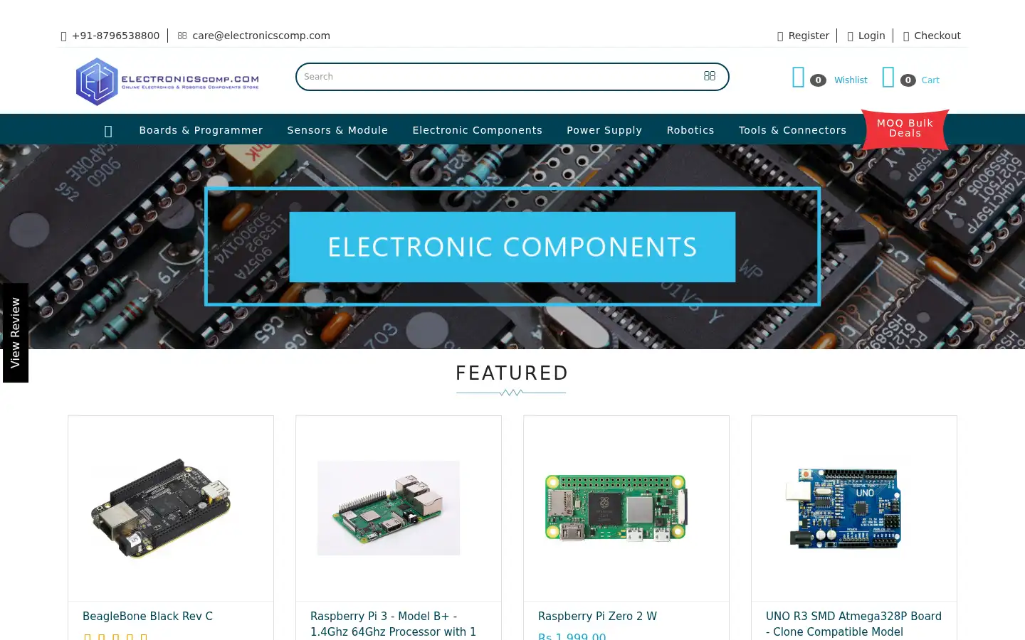 Screenshot of electronicscomp.com