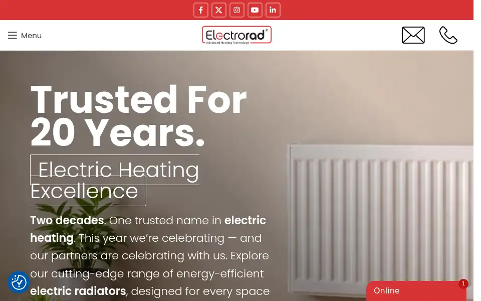 Screenshot of electrorad.co.uk