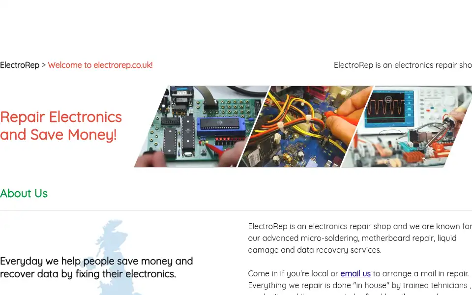 Screenshot of electrorep.co.uk