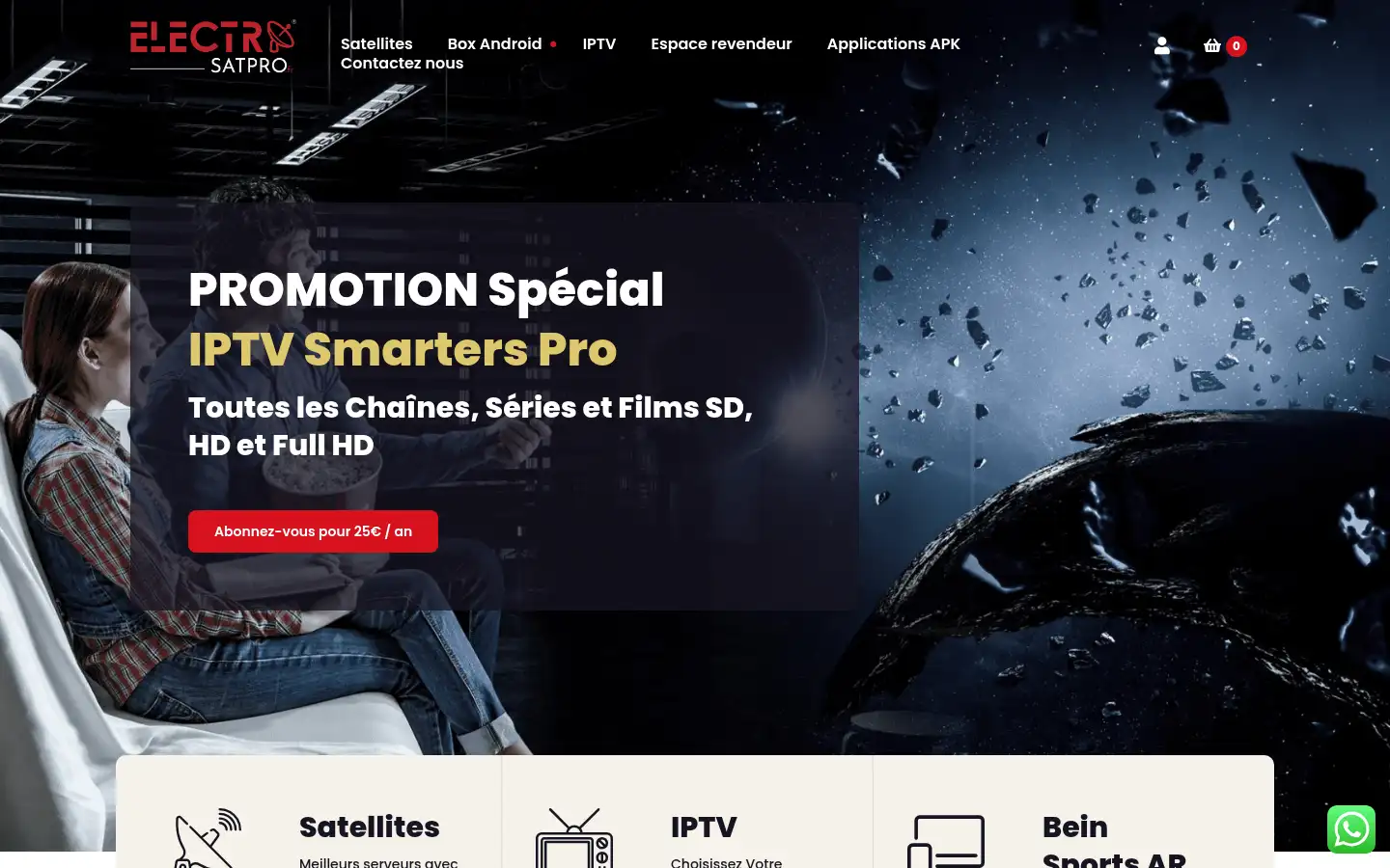 Screenshot of electrosatpro.fr