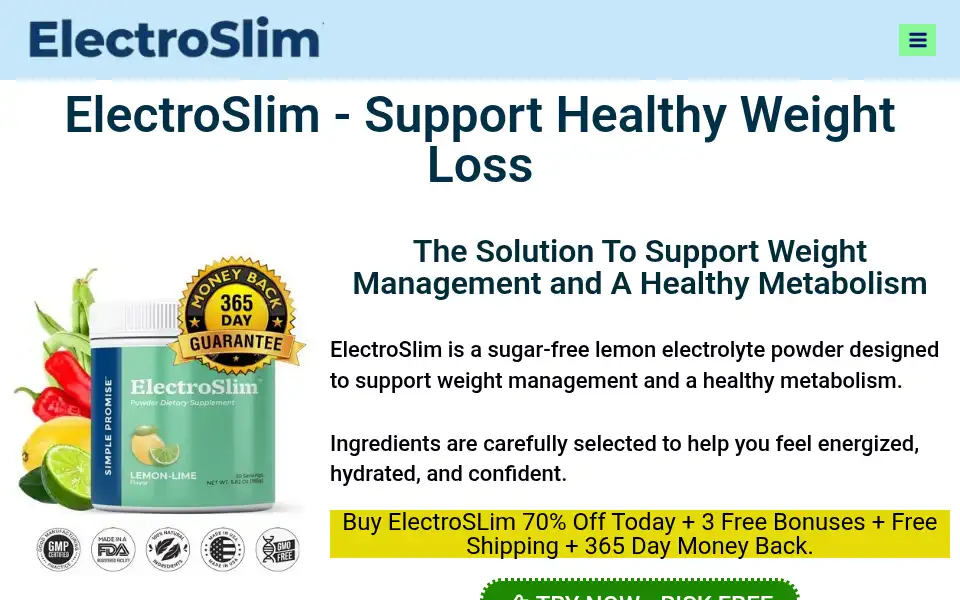 Screenshot of electroslim.com