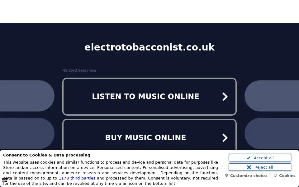 Screenshot of electrotobacconist.co.uk