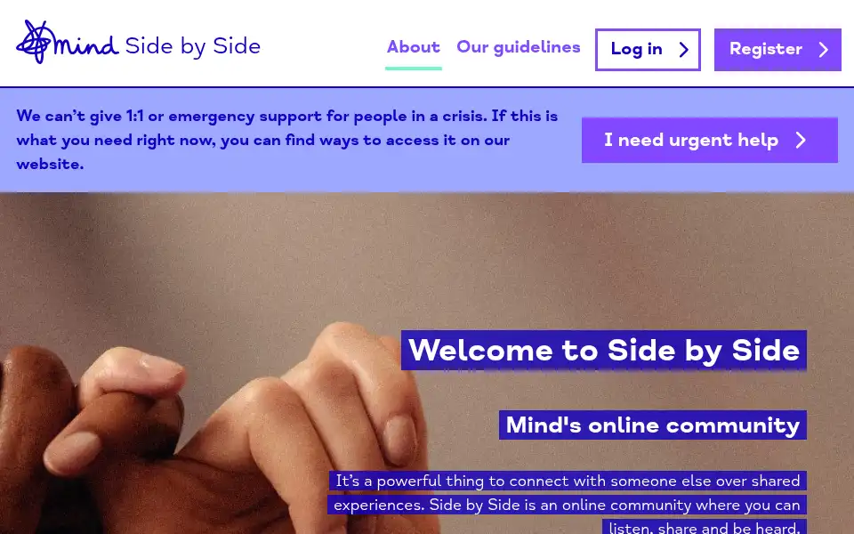 Screenshot of elefriends.org.uk