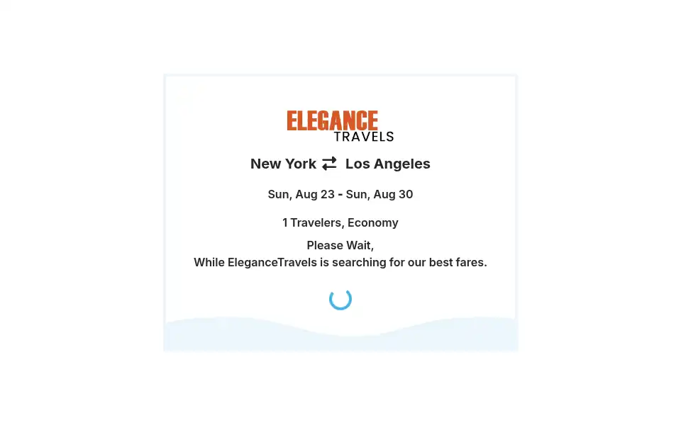 Screenshot of elegancetravels.us