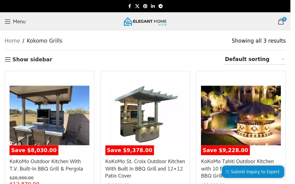 Screenshot of eleganthomeusa.com
